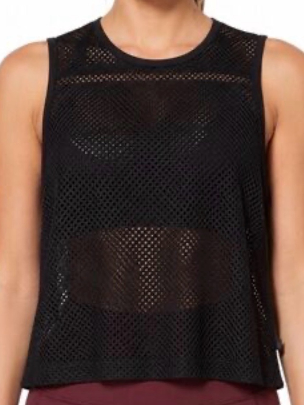 lululemon athletica Black Mesh Muscle Tank
